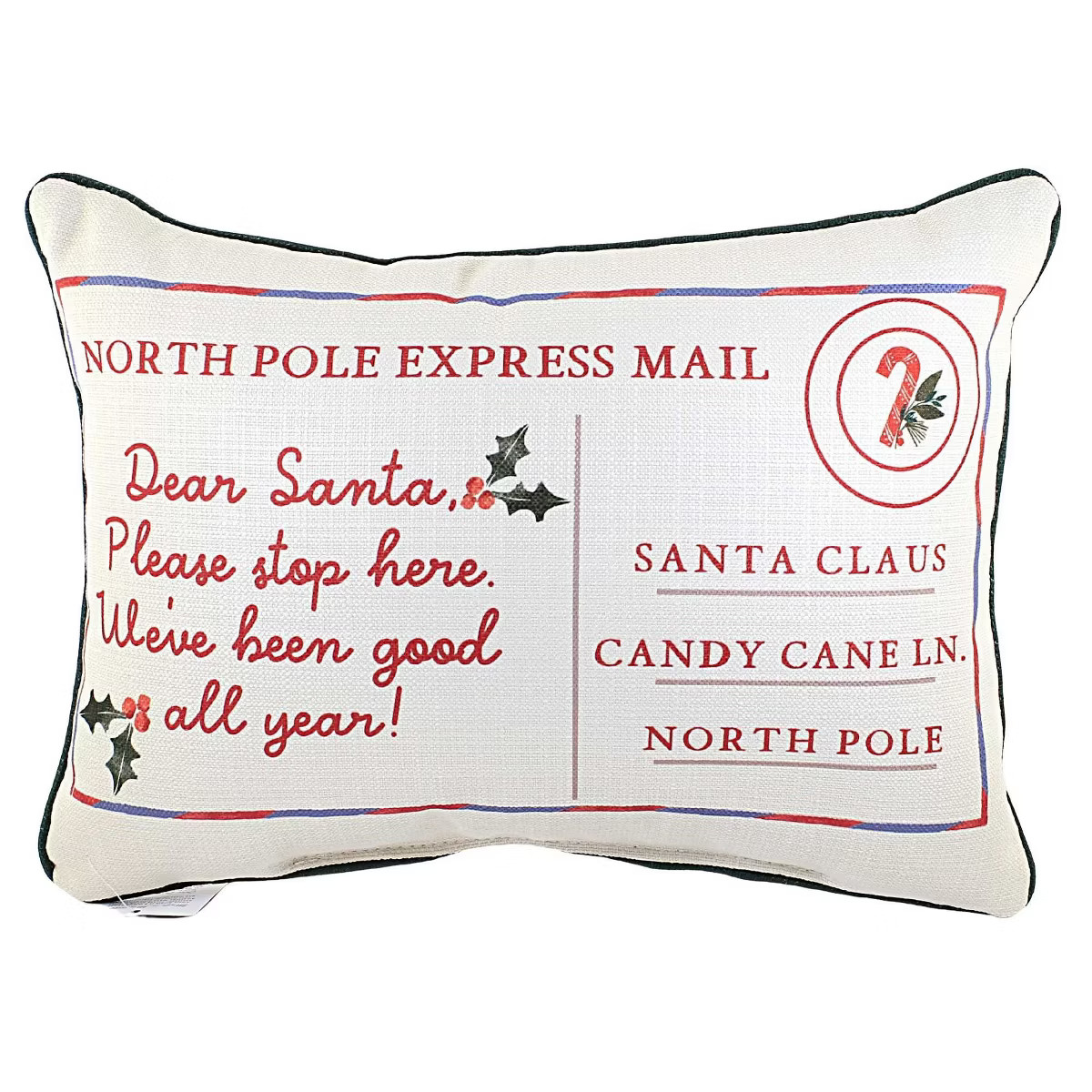Christmas 19.0" North Pole Express Pillow Santa Claus Mail Home Decor Little Birdie The Little Bi... | Target