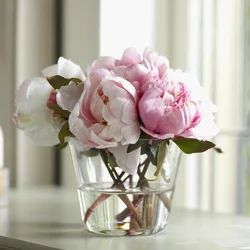 House of Hampton Faux Peony Floral Arrangement in Vase | Wayfair | Wayfair North America
