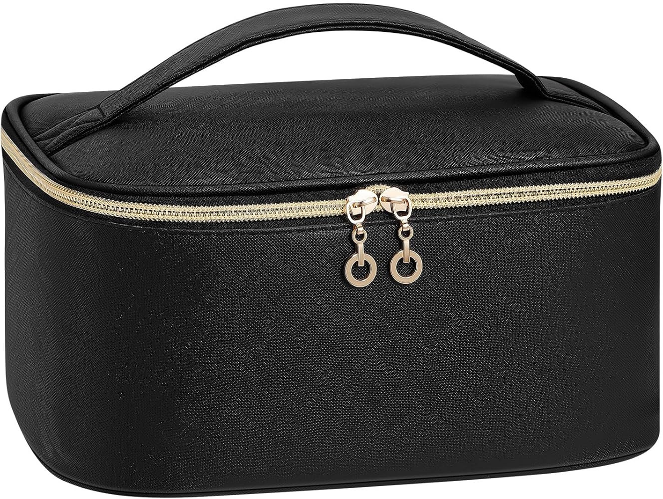 senbowe Travel Makeup Bag, Large Capacity Cosmetic Bags for Women,Portable Waterproof Leather Toi... | Amazon (US)