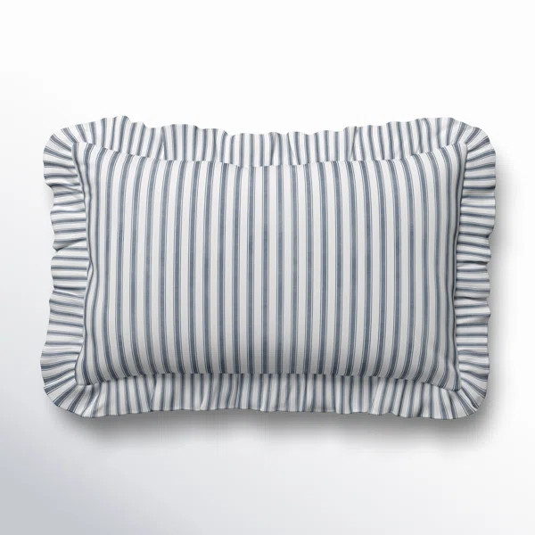 Ruffled Cotton Lumbar Throw Pillow | Birch Lane