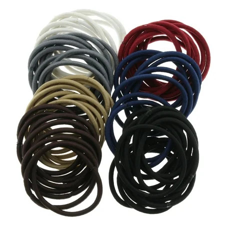 Hair Elastics Hair Ties Professional Grade Ponytail Holders - 100 Pack Variety Neutral A | Walmart (US)