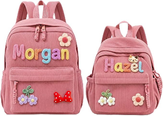 Custom Corduroy Backpack—a matching parent-child set featuring a hand-woven cotton cord design,... | Amazon (US)