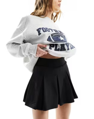 Miss Selfridge pleated mini tennis skort in black | ASOS | ASOS (Global)