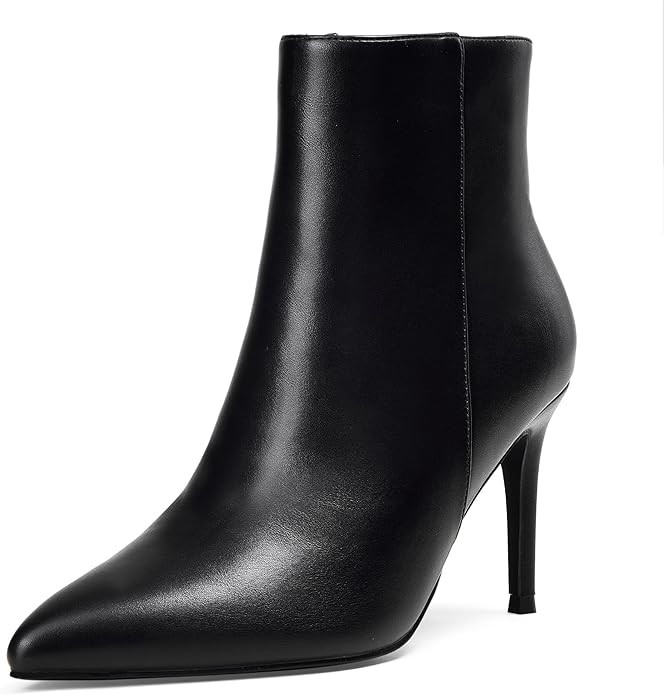 Elisabet Tang stylish fall winter heeled ankle boots for women 3.14 inch - Cute closed toe pointy... | Amazon (US)