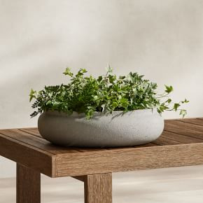 Ronan Ficonstone Indoor/Outdoor Bowl Planter | West Elm (US)