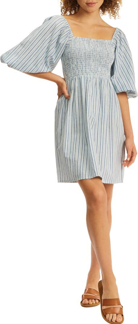 Days in Paradise Stripe Smock Minidress | Nordstrom | Nordstrom