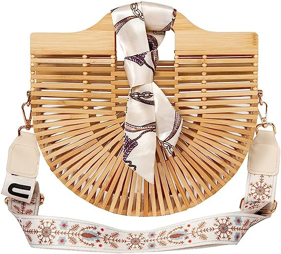 YIDIANAI Women's Bamboo Handbag Fashion Top-Handle Bags Handmade Trendy Style Tote Bag Tasteful B... | Amazon (US)