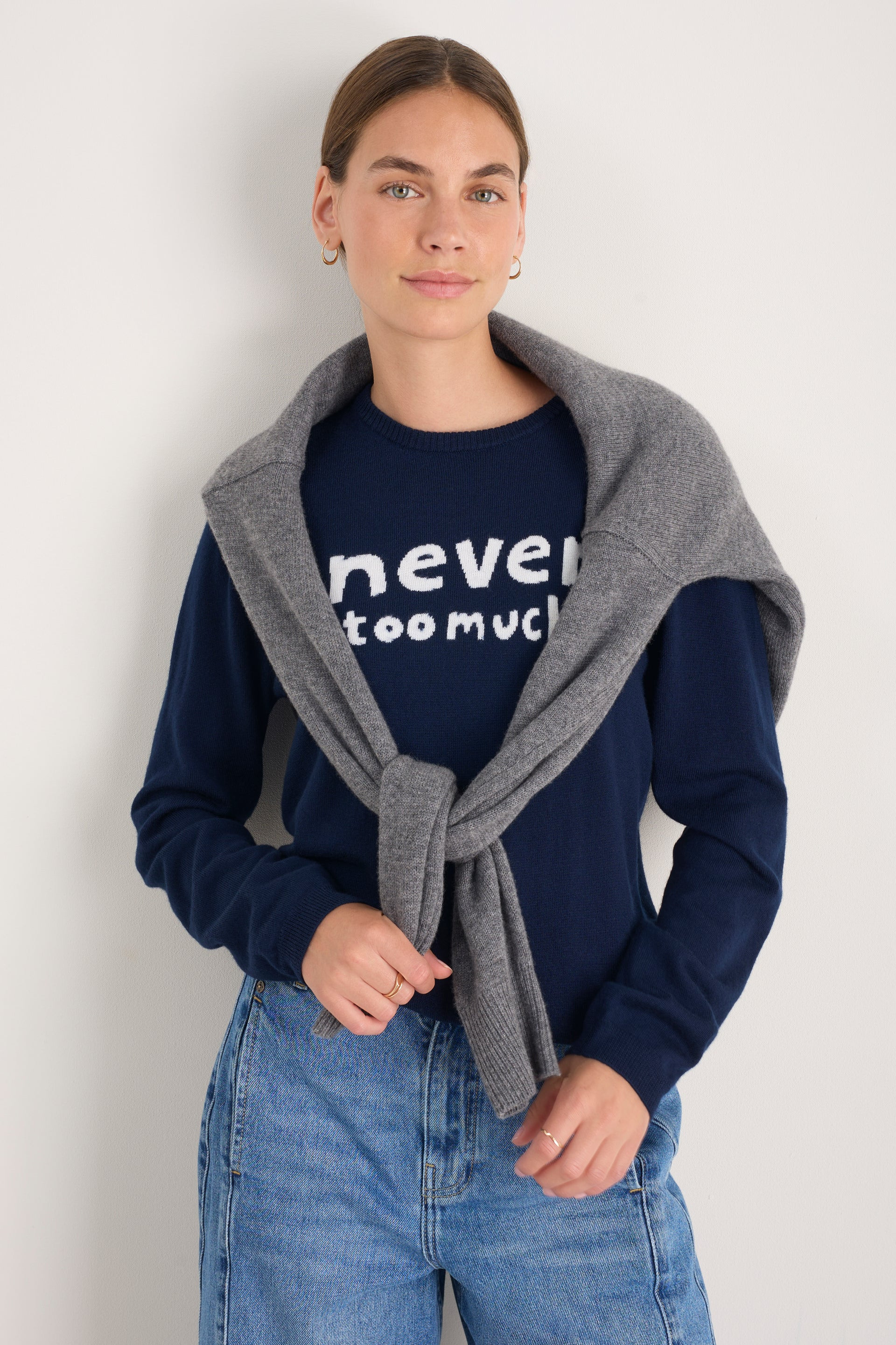 Cath x WYSE Slogan Jumper - Midnight | WYSE London