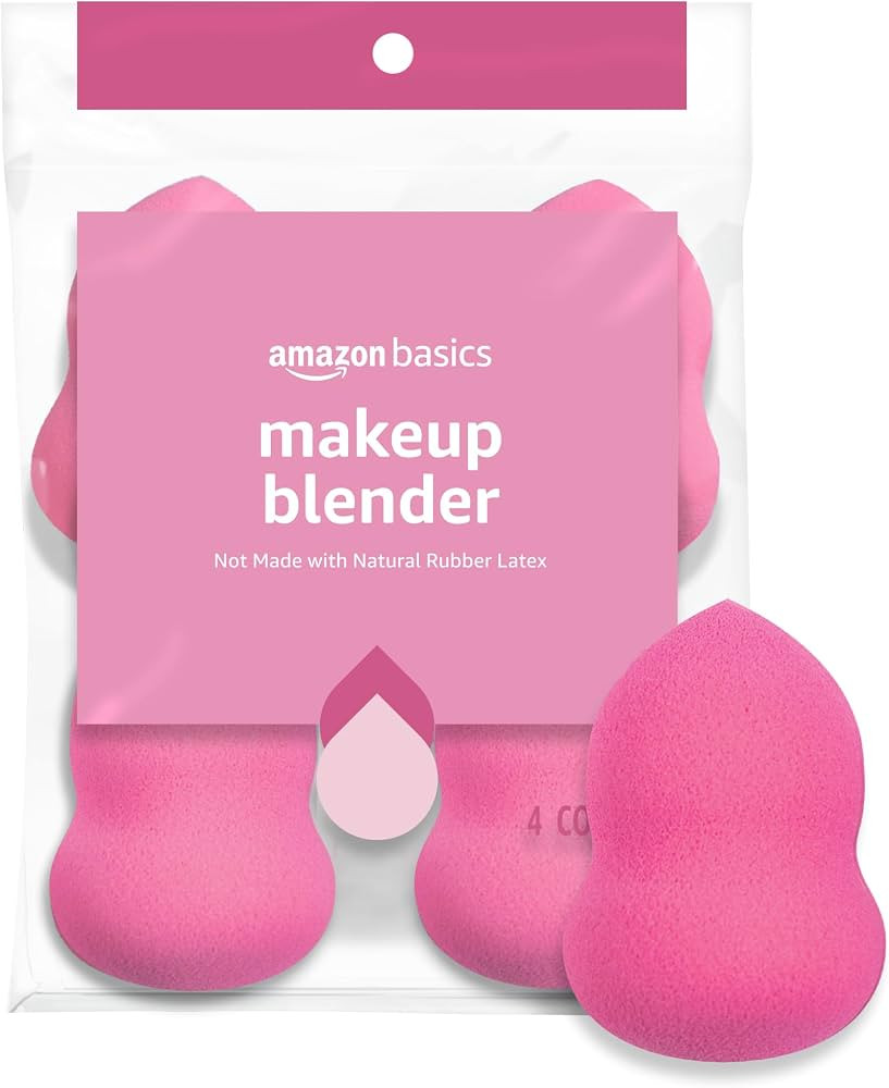 Amazon Basics Large Makeup Blender Sponges, Reusable, for Full or Sheer Coverage, 4-Pack (Previou... | Amazon (US)