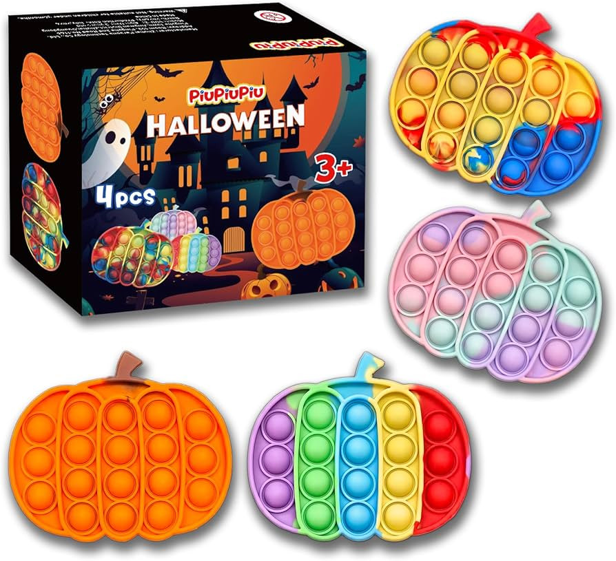 Halloween Pumpkin Pop Its Toy Silicone Sensory Toys for Kids with Autism Stress Anxiety Relief Fi... | Amazon (US)