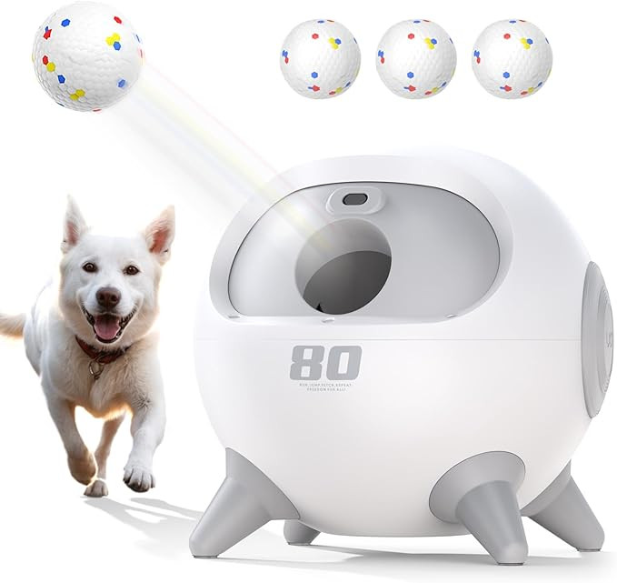 uahpet iRetriever Automatic Dog Ball Launcher with Obstacle Detection, 2 Launch Modes, 4 Adjustab... | Amazon (US)