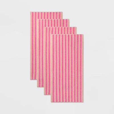 4pk Striped Beach Towels - Sun Squad™ | Target