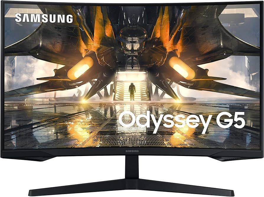 SAMSUNG 32" Odyssey G55A QHD 165Hz 1ms FreeSync Curved Gaming Monitor with HDR 10, Futuristic Des... | Amazon (US)