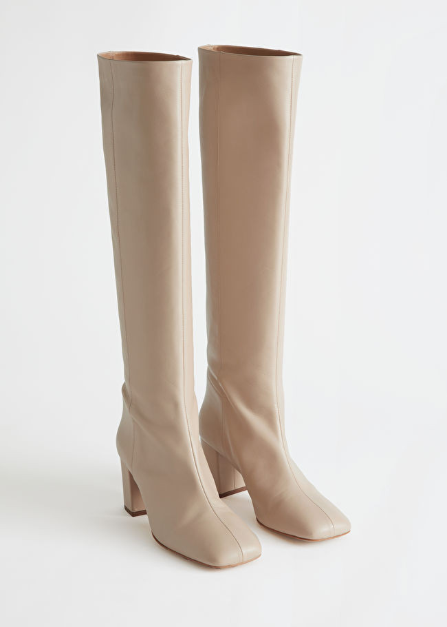 Squared Knee High Leather Boots | & Other Stories (EU + UK)