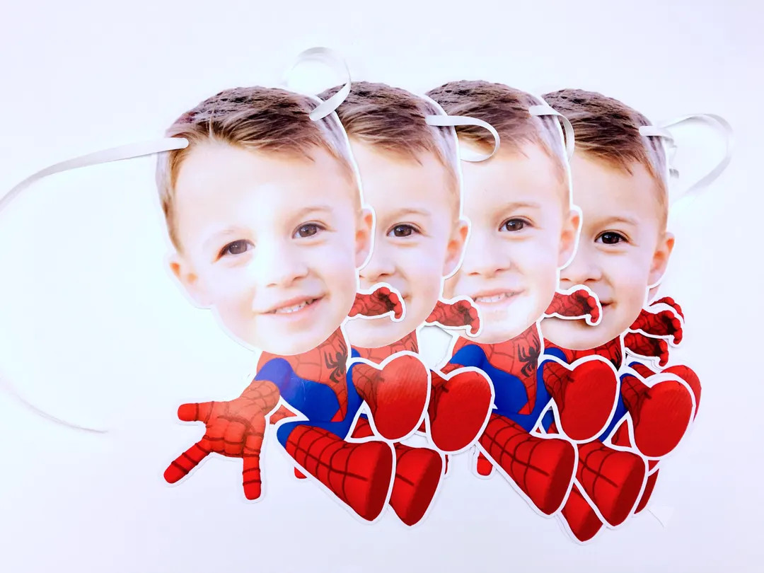 Spiderman Photo Banner - Custom Face Banner | Etsy (Global)