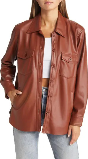 BLANKNYC Faux Leather Shacket | Nordstrom | Nordstrom