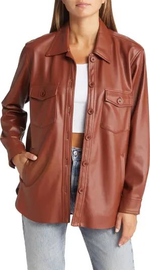 BLANKNYC Faux Leather Shacket | Nordstrom | Nordstrom