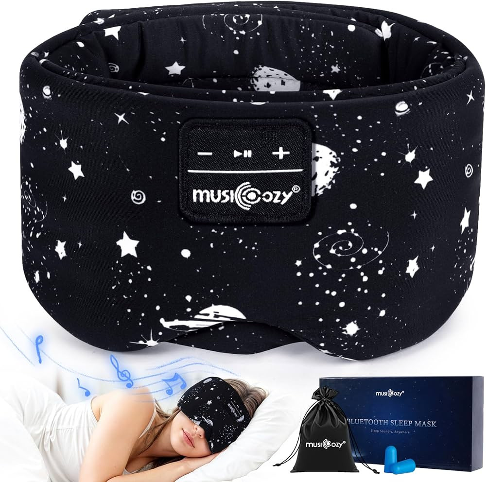 MUSICOZY Sleep Headphones Bluetooth Sleep with Headphones Eye Wireless Bluetooth 5.4 with Adjusta... | Amazon (US)