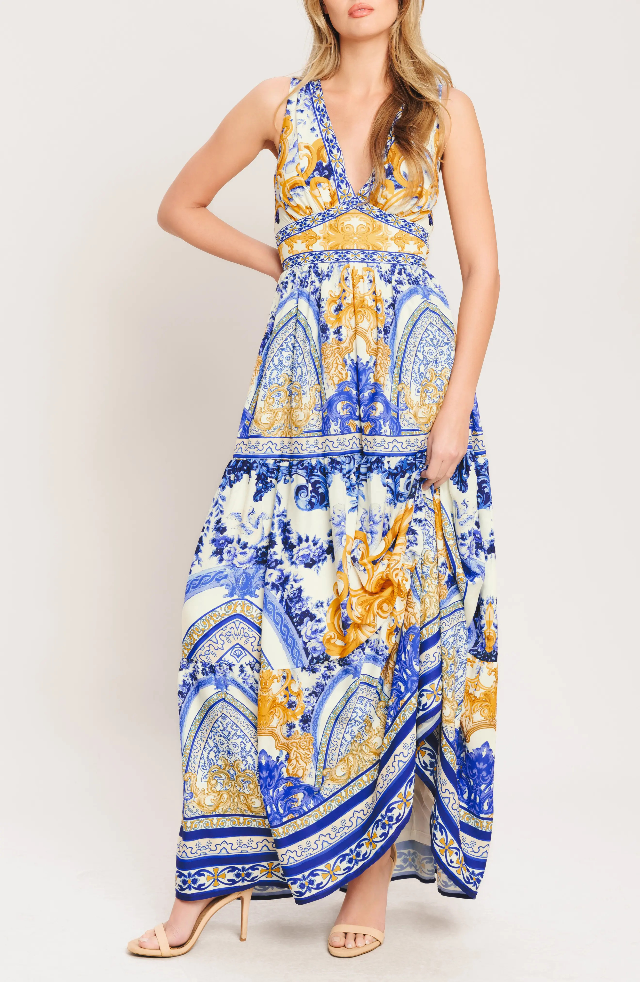 FLYING TOMATO Print Maxi Dress (Women) | Nordstrom | Nordstrom