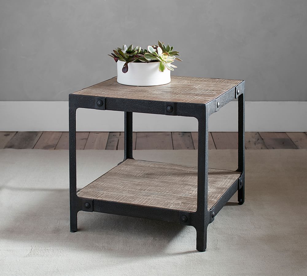 Clint 22" Reclaimed Wood End Table | Pottery Barn (US)