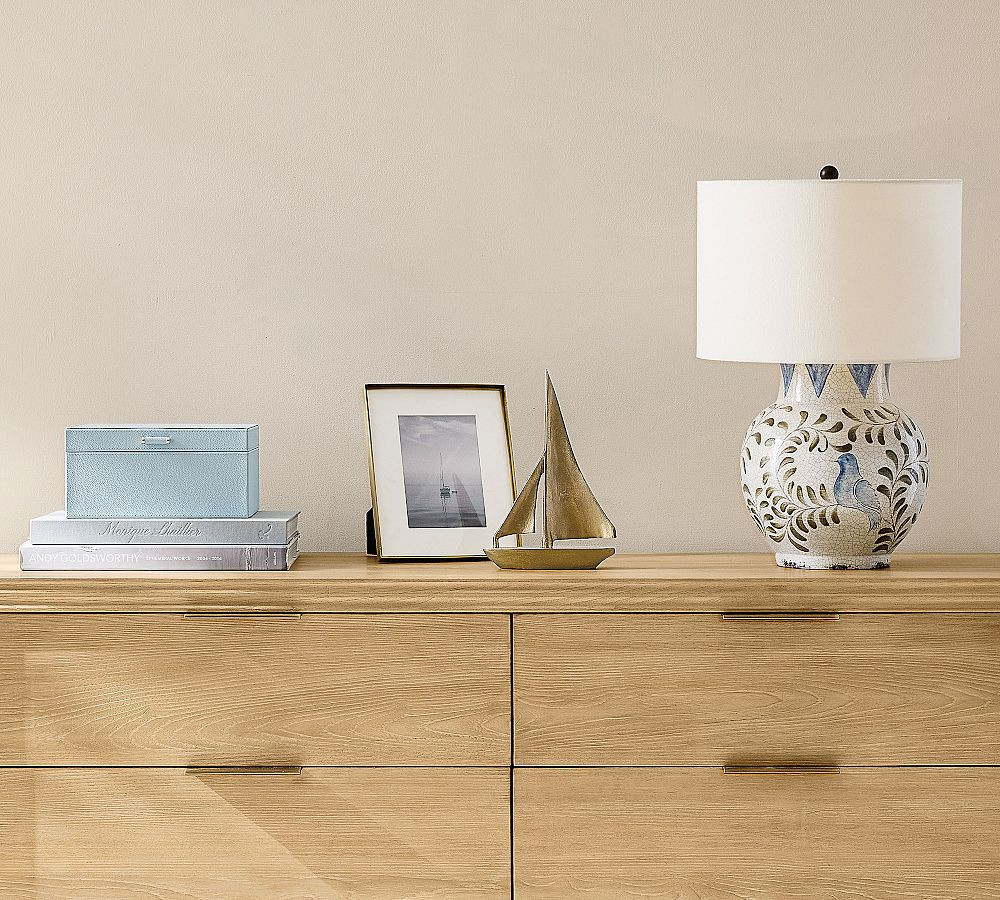 Handcrafted Bird Print Ceramic Table Lamp (22") | Pottery Barn (US)