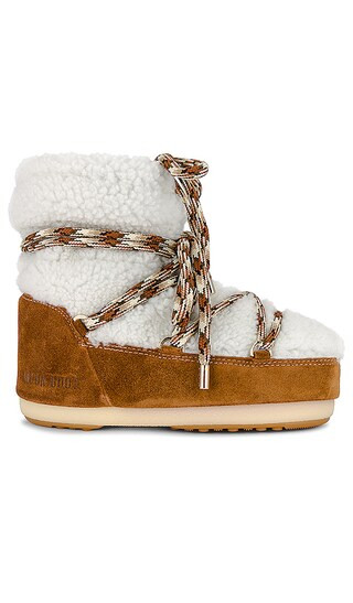 Low Shearling Boot in Whiskey & Off White | Revolve Clothing (Global)
