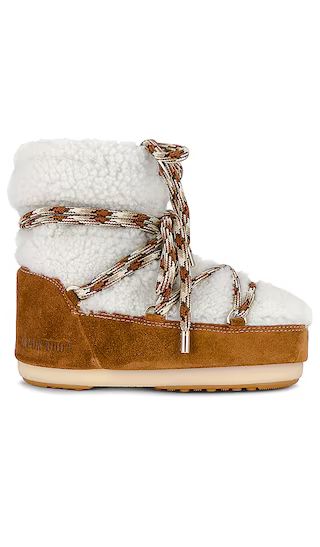 Low Shearling Boot in Whiskey & Off White | Revolve Clothing (Global)