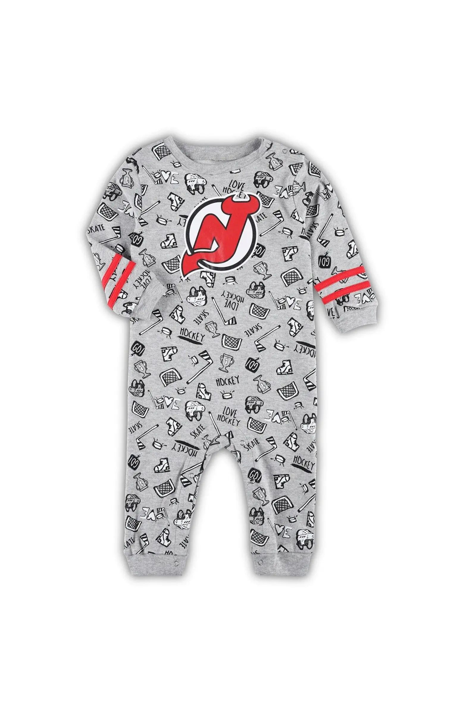 Newborn & Infant Heather Gray New Jersey Devils Gifted Player Long Sleeve Jumper | Nordstrom