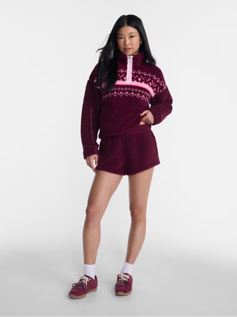 No Boundaries Faux Shearling Plush Shorts, 2.5'' Inseam, Women's XXS-XXL | Walmart (US)