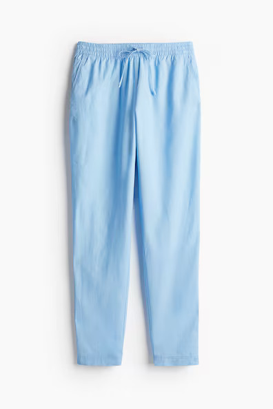 H & M - Joggpants aus Leinenmix - Blau - Damen | H&M (DE, AT, CH, NL, FI)