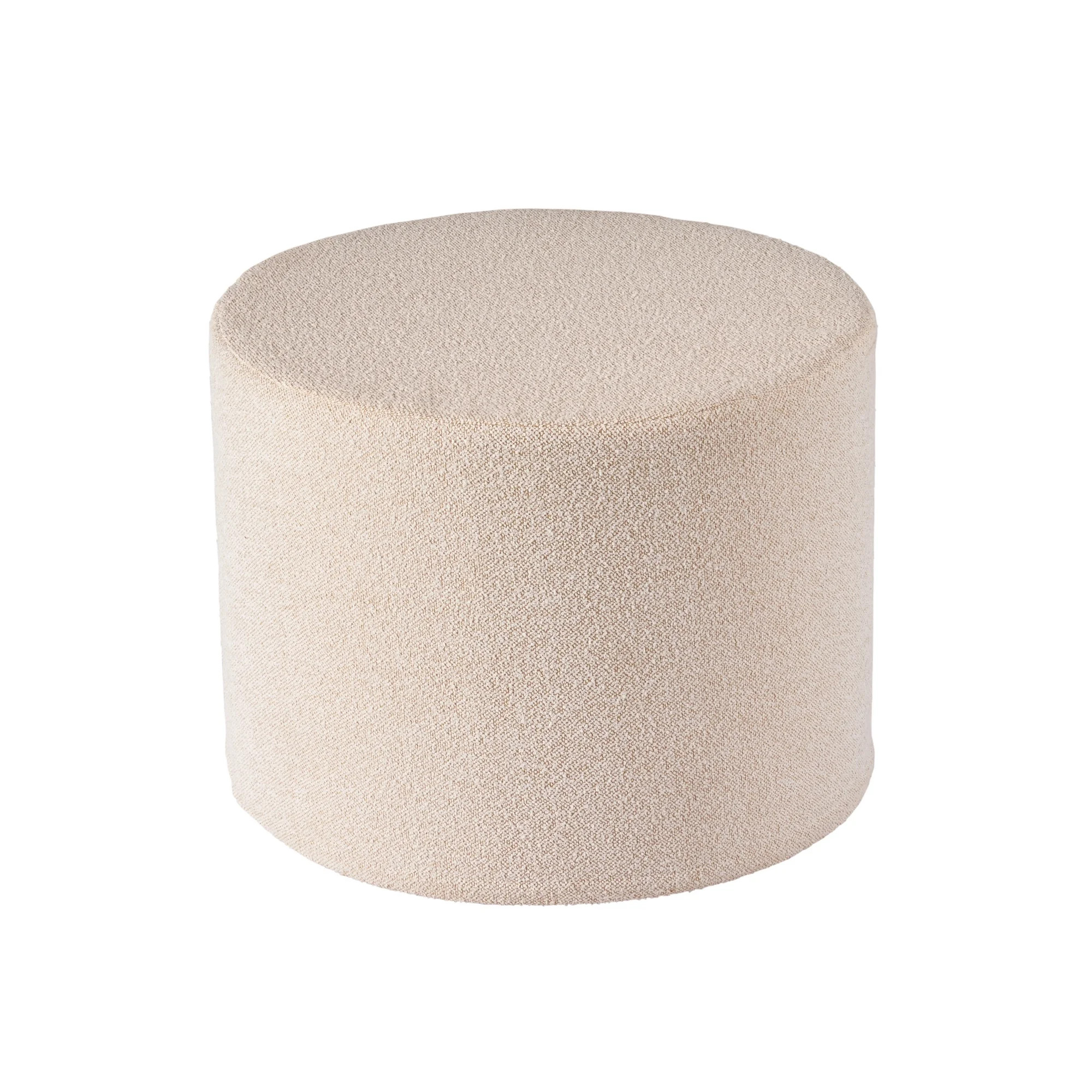 Better Homes & Gardens 20" Round Outdoor Pouf Ottoman, 1-Piece, Cream Boucle | Walmart (US)