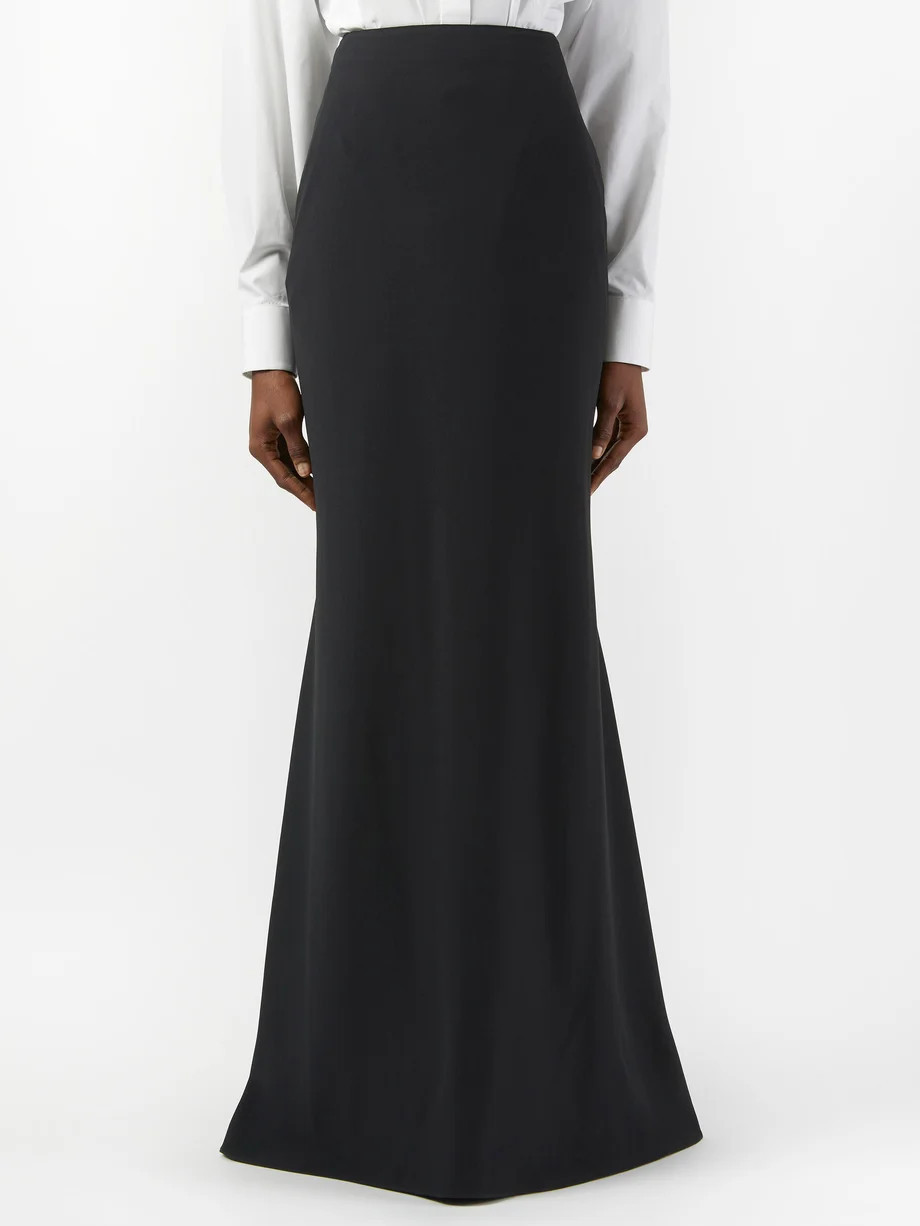 High-rise crepe maxi skirt | Alexander McQueen | Matches (UK)
