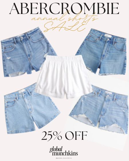 Abercrombie annual shorts SALE! I love Abercrombie shorts and jeans! Perfect time to stock up for summer during this SALE! I grabbed three pairs and the fit is perfect. Higher waisted but with the comfort you want!

#LTKstyletip #LTKsalealert #LTKover40