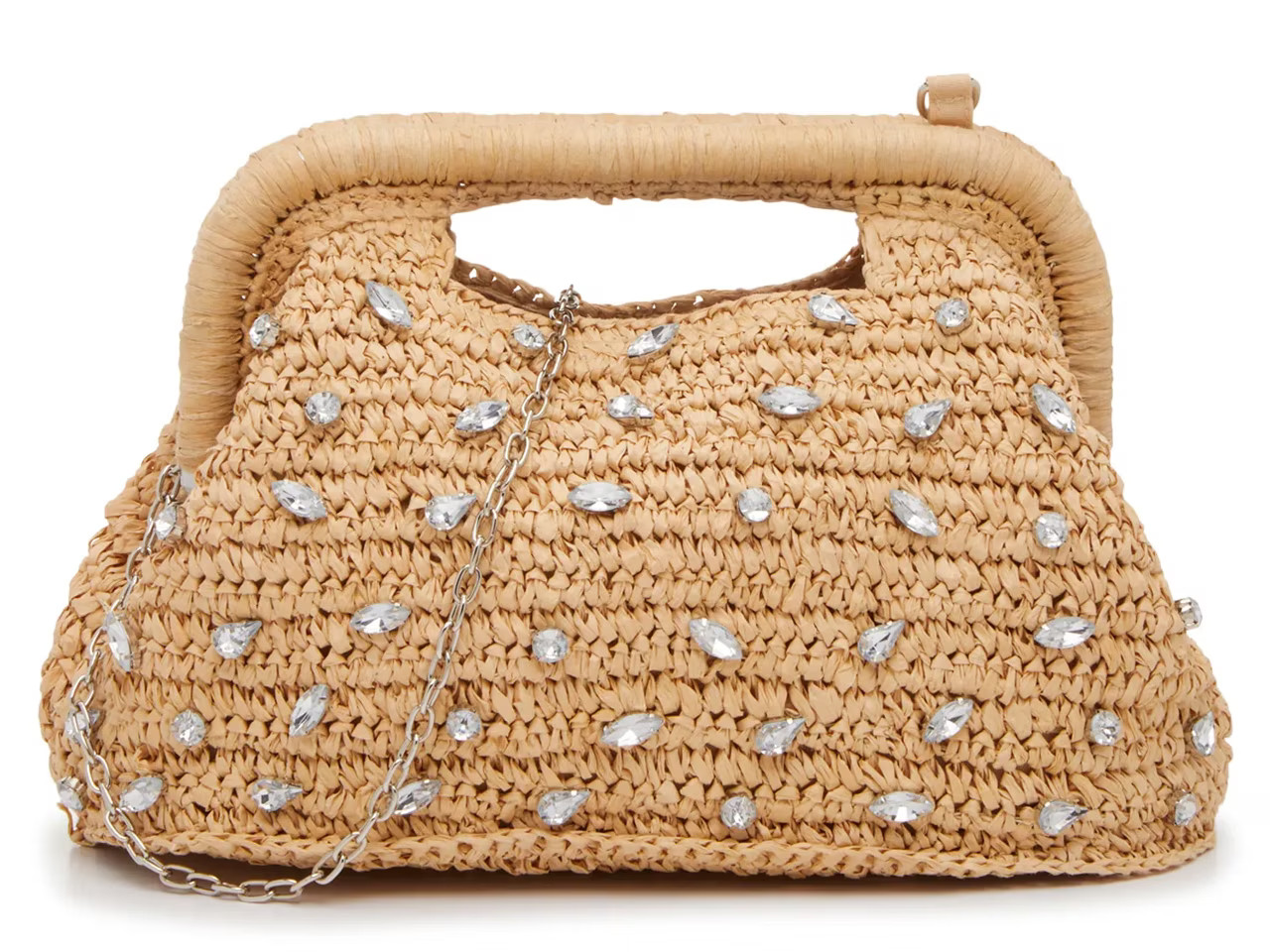 Kelly & Katie Rhinestone Straw Clutch | DSW