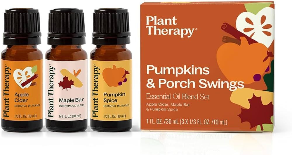 Plant Therapy Pumpkins & Porch Swings Fall Essential Oil Blend Set, Fill Your Home with Cozy, Fal... | Amazon (US)