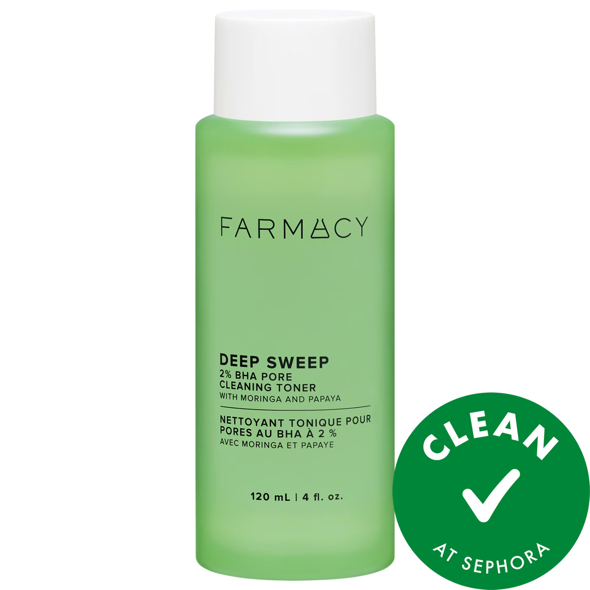 Farmacy Deep Sweep 2% BHA Pore Cleaning Toner with Moringa + Papaya 4.0 oz/ 120 mL | Sephora (US)
