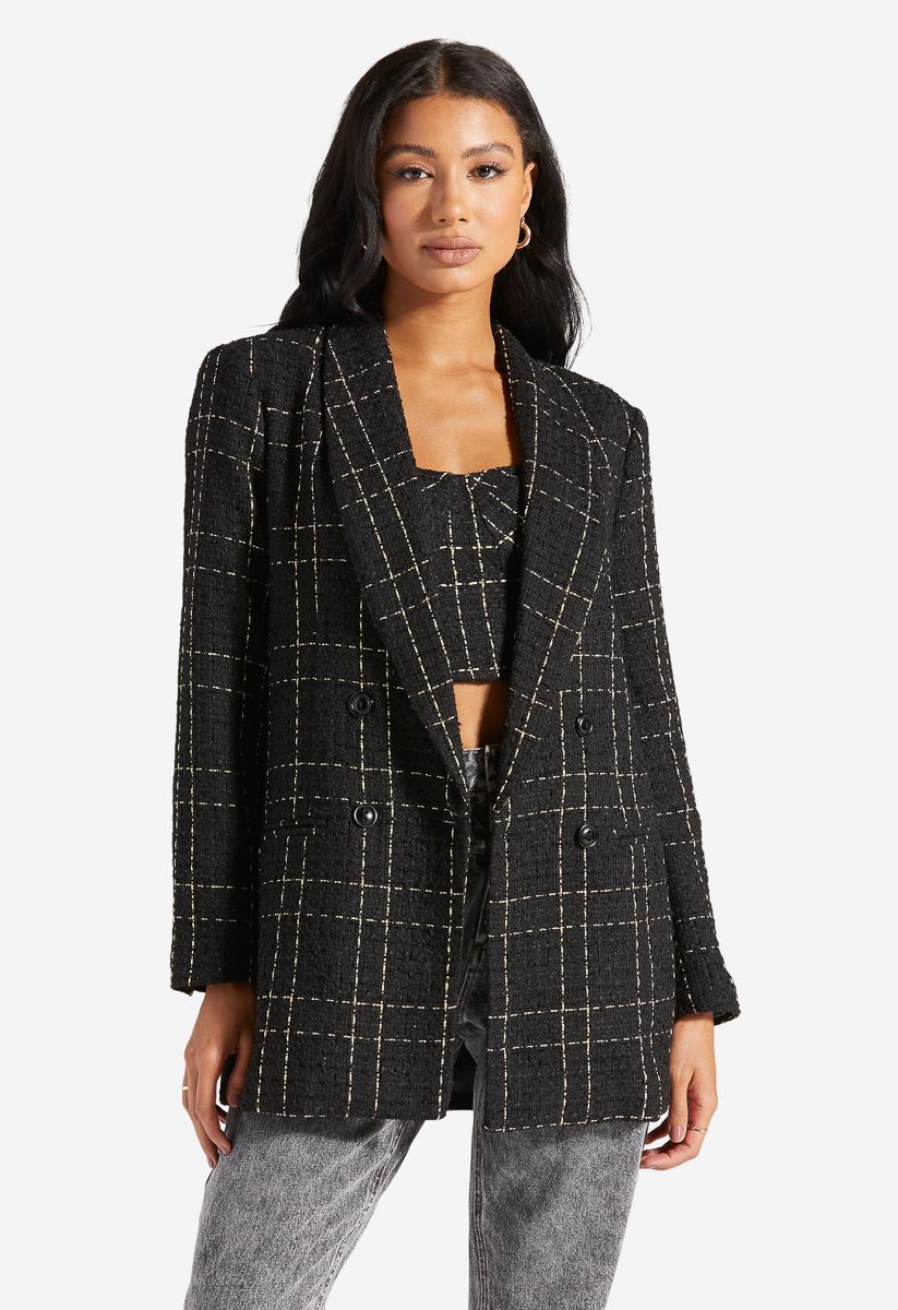 TWEED SHAWL COLLAR BLAZER | ShoeDazzle Affiliate