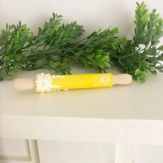 Lemon Rolling Pin Tiered Tray Decor Lemon Decor Lemonade - Etsy | Etsy (US)