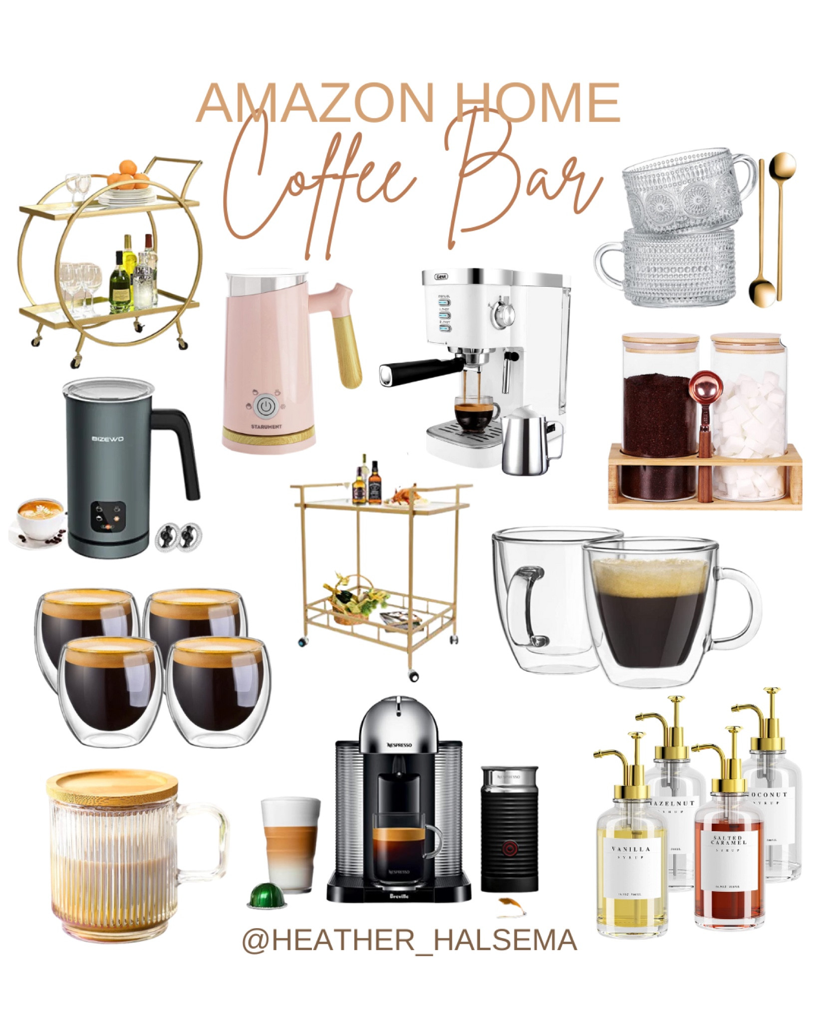 Amazon home coffee bar favorites / coffee mugs, espresso machine, coffee maker, kitchen organization, coffee cups, bar cart #amazonhome #coffeebar 

#LTKunder50 #LTKhome #LTKfamily