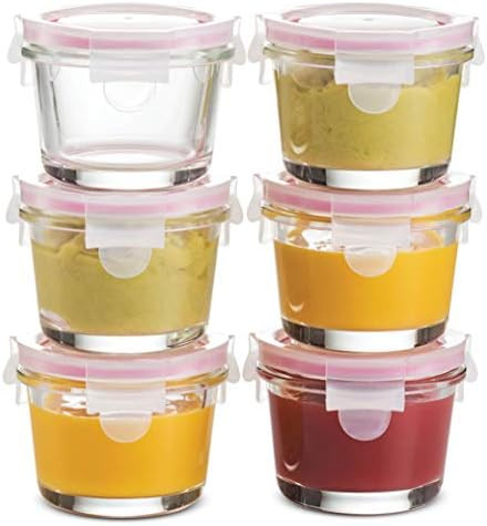 Superior Glass Food Storage Containers - Set of 6-4 Oz Containers with Airtight BPA-Free Locking ... | Amazon (US)