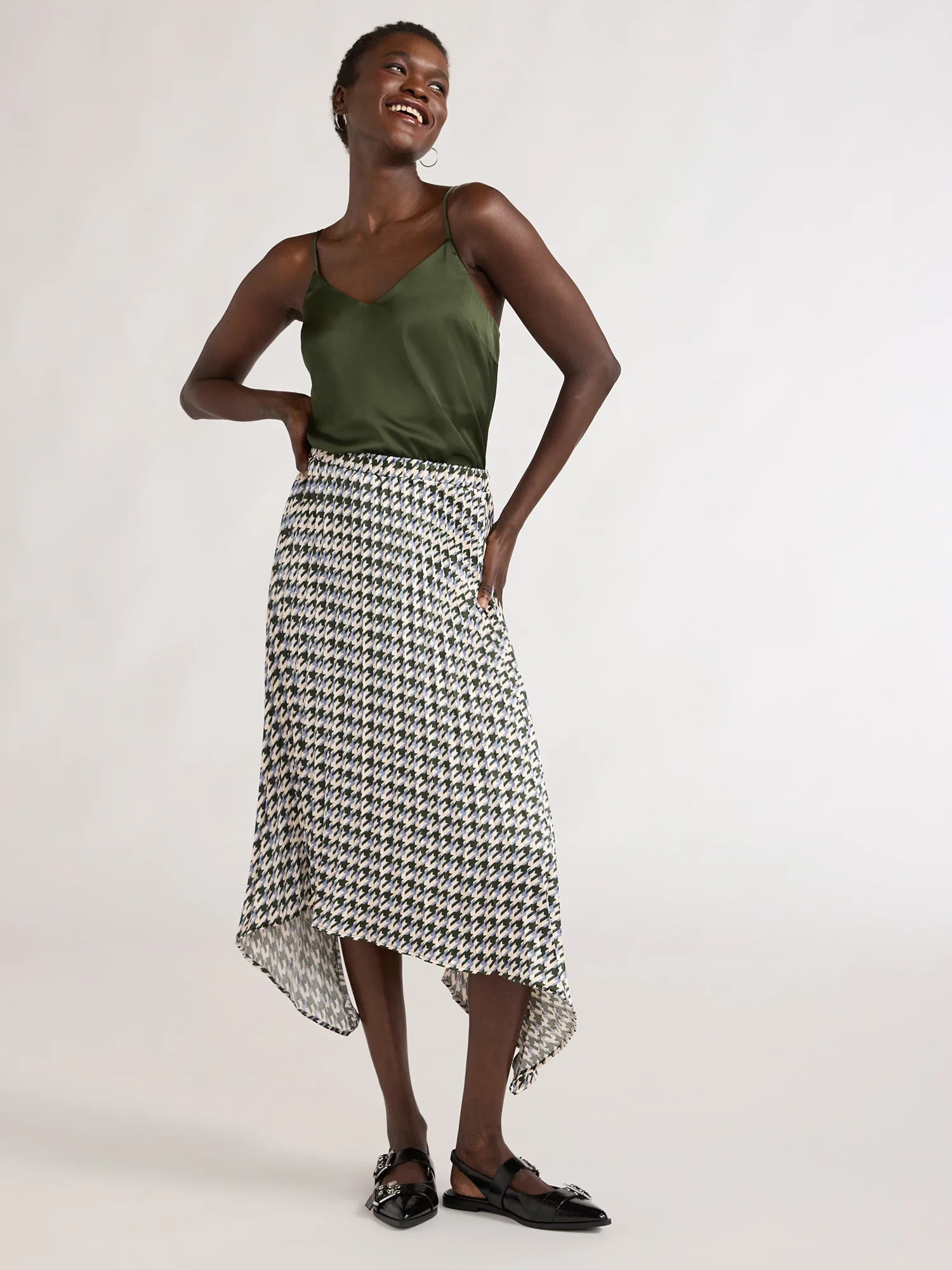 Scoop Women’s Pleated Midi Skirt, Sizes XS-XXL | Walmart (US)