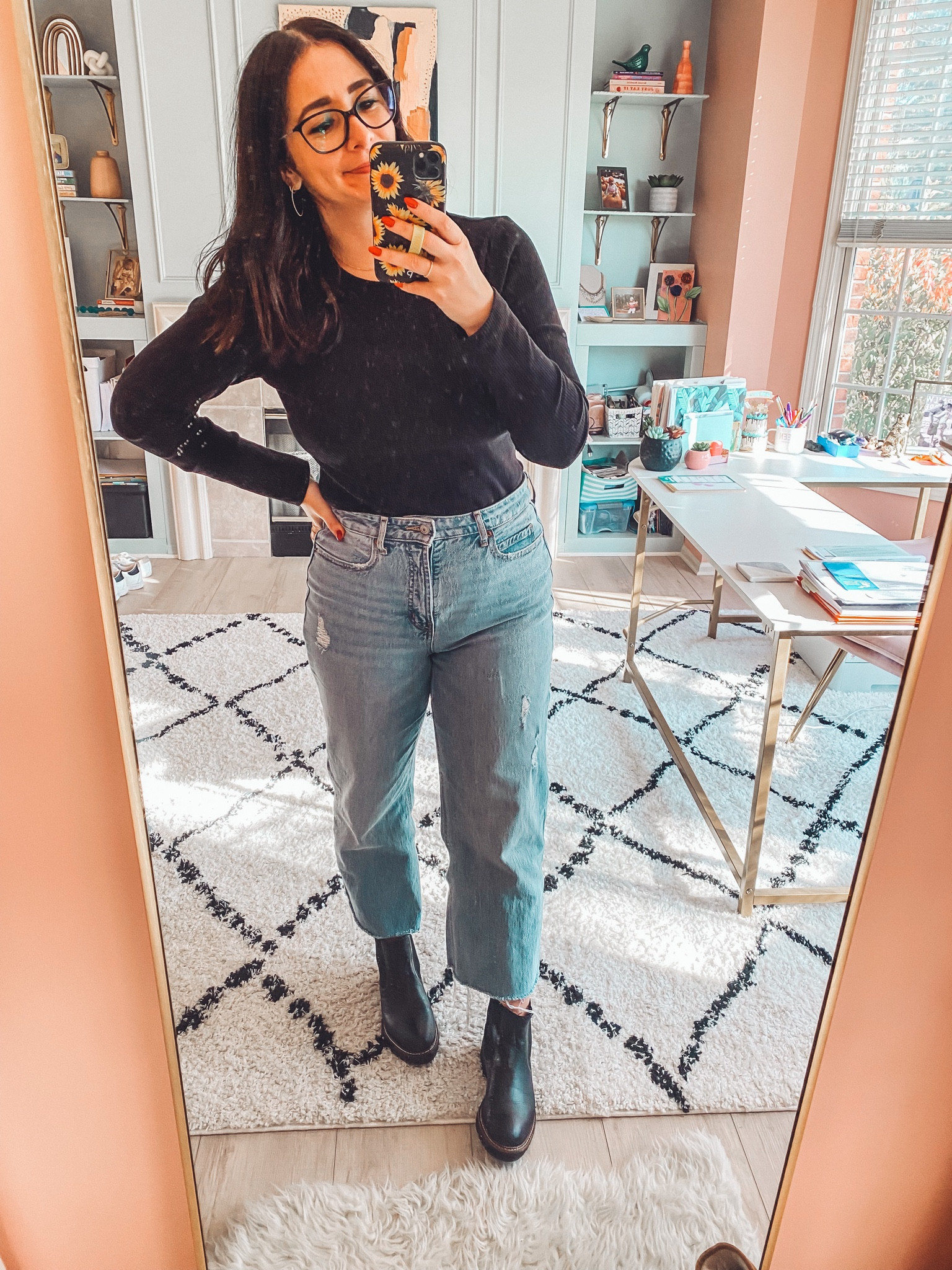 Straight leg jeans 