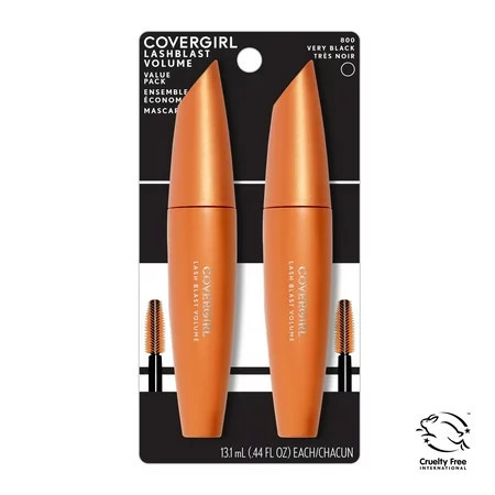 (2-Pack) COVERGIRL Lash Blast Volume Mascara, 800 Very Black, 0.44 oz | Walmart (US)