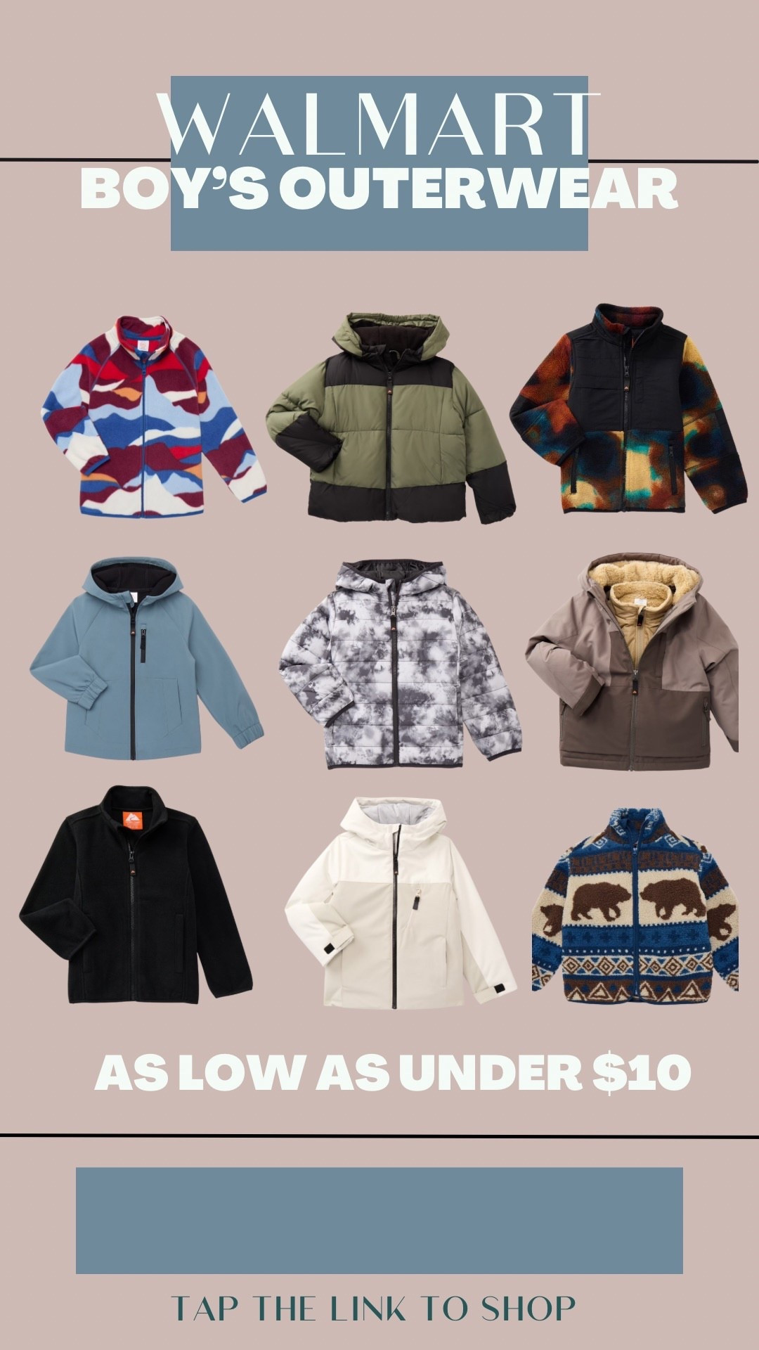 Boys outerwear at Walmart 
As low as under $10 and great quality! 

#LTKFindsUnder50 #LTKStyleTip #LTKKids