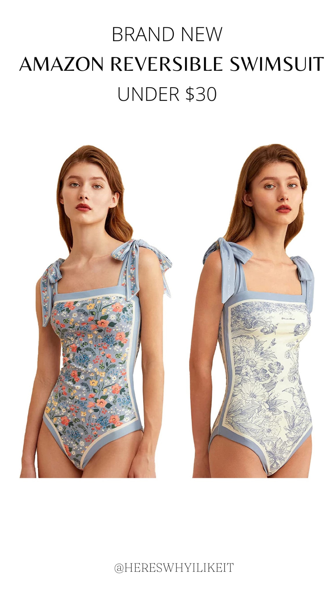 Don’t sleep on this reversible swimsuit! It’s $28.99 for *two* looks.  Two cute suits for under $15 per suit? Yes. This will sell out fast, as it was just released. It has tummy control, adjustable straps (YES), and full bottom coverage! 
#preppyfashion #ootdpost #aguabendita #amazonfinds #vacationmode #vacationoutfit
#grandmillennial #verytandc   #amazonfashion  #resortwear #swimwear #affordablefashion  #southernstyle #chicstyle  #preppystyle #preppyfashion #ltkunder50 


#LTKswim #LTKunder50 #LTKtravel