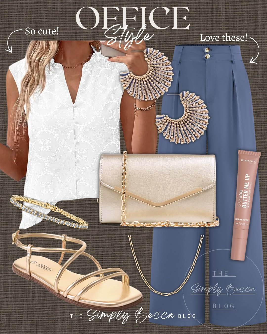 Stunning outfit for the office. Professional Outfits Without the Stiff Vibe

       @Dillards Inc. 

 #ltkwomens #officestyle #strappysandals #goldclutch #dillards #amazonfashionfinds #workoutfits #LTKootd #LTKmomlife #LTKWorkwear