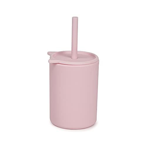 Silicone Toddler Cups with Straw, Straw Cup for Baby, Silicone Baby Cup 6 Months+, 5 oz (New-Pink) | Amazon (US)
