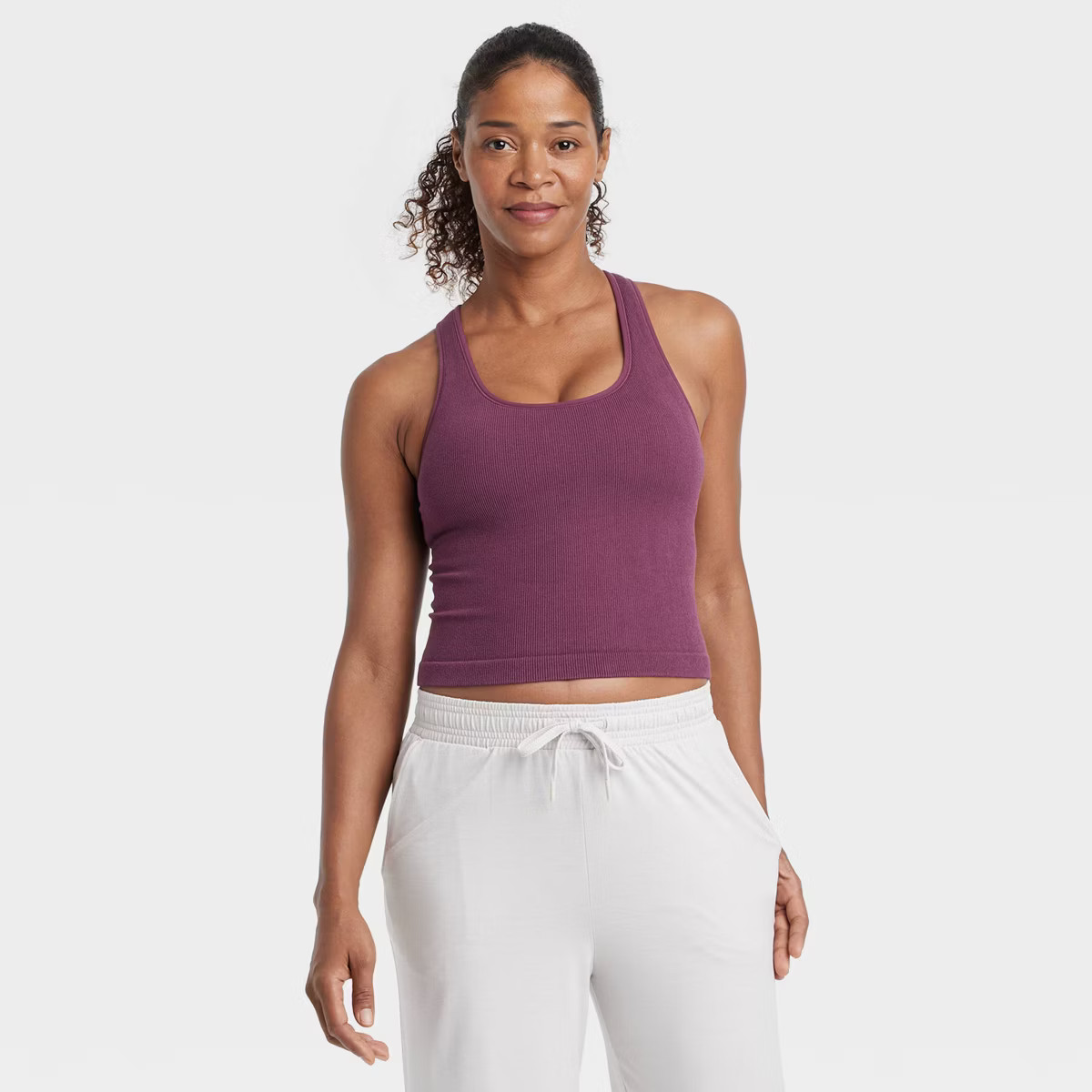 Women's Seamless Racerback Ribbed Tank Top - All In Motion™ | Target