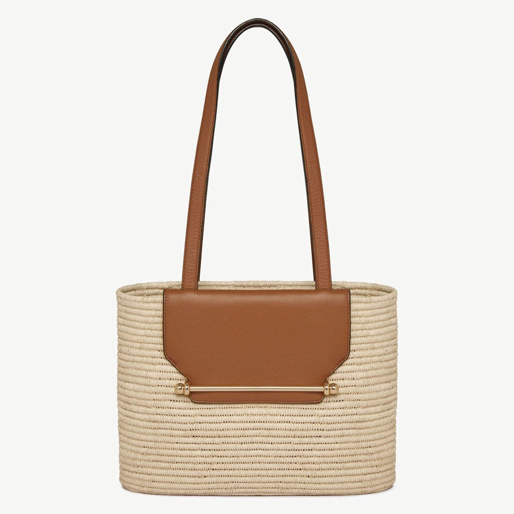 The Strathberry Basket (Small) - Raffia/Leather Tan | Strathberry
