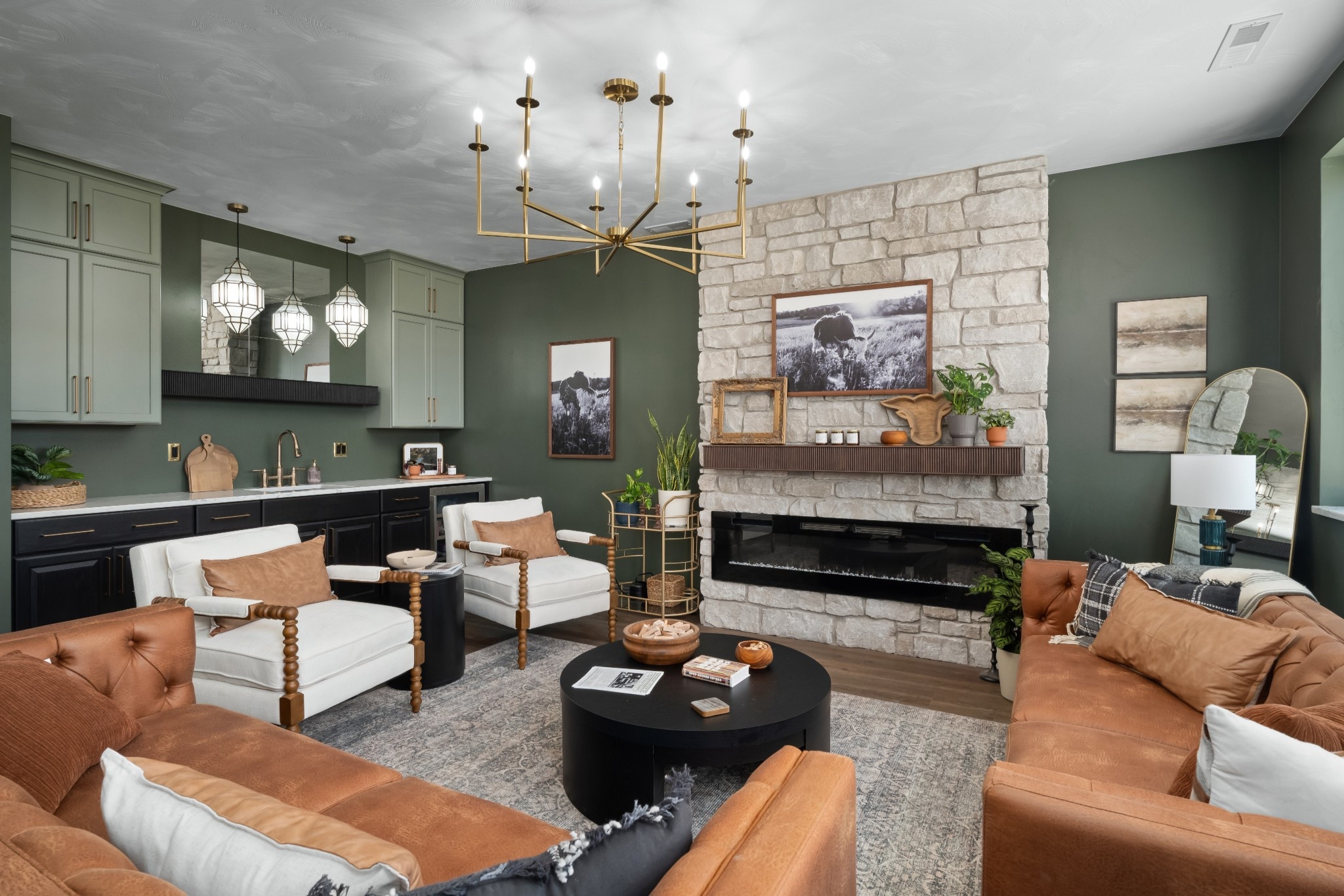 Get the look In your home of our parlor room. Vintage vibe. Leather sofas. Lounge  

#LTKHome